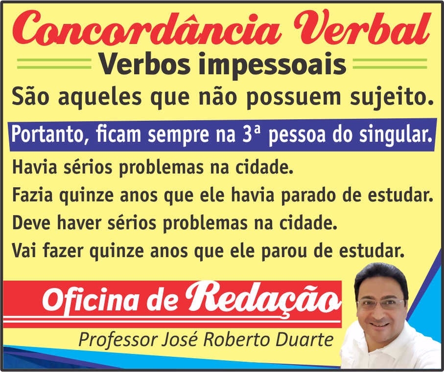 Concordância dos verbos impessoais