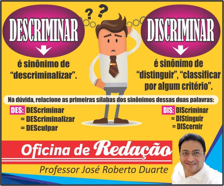 Descriminar X Discriminar